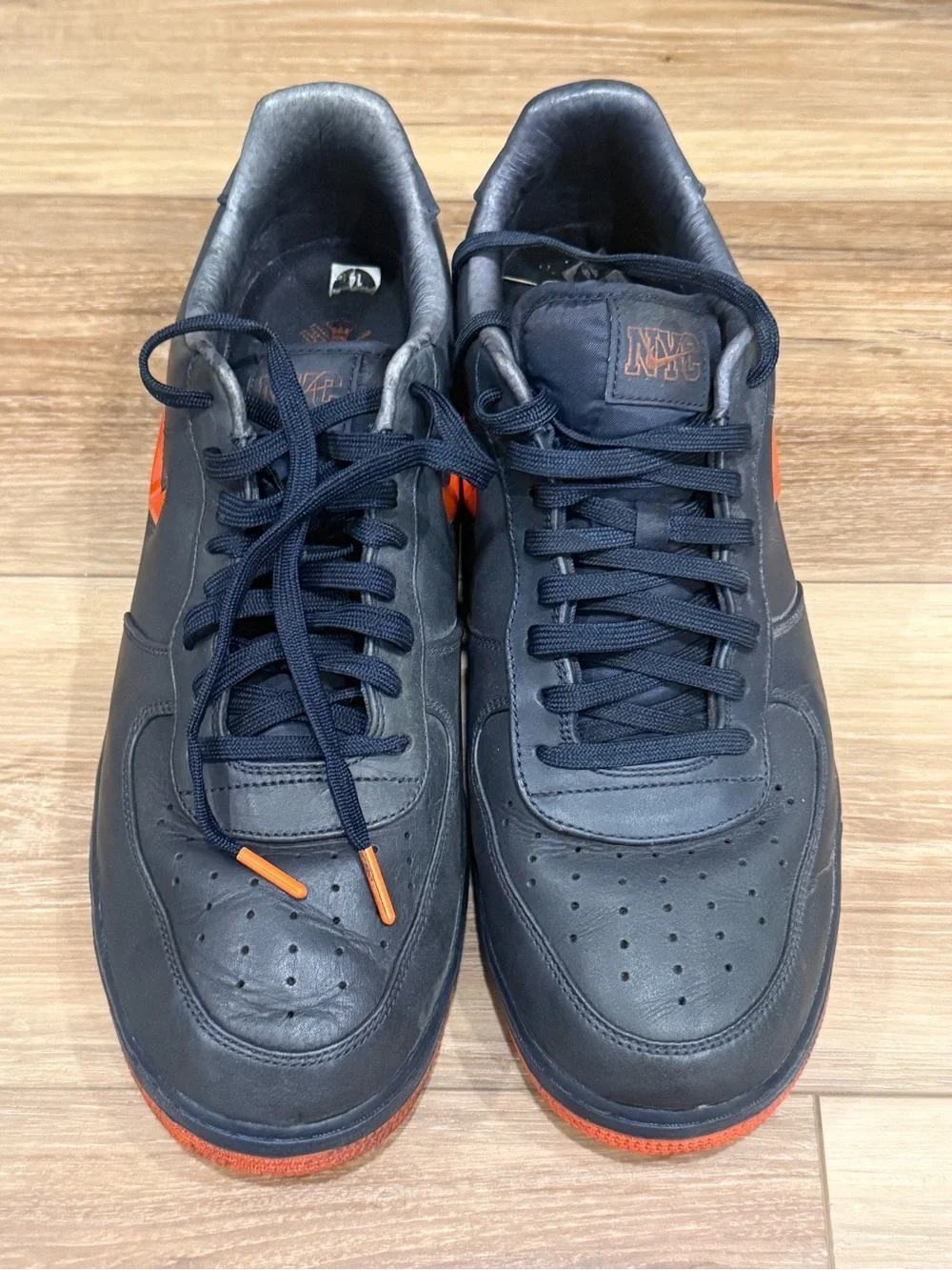 Nike Dunks- FDNY Finest Men’s Black Sneakers with Orange Swoosh